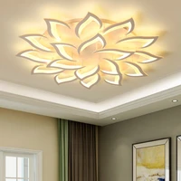 new led ceiling lights iron white chandelier for living room bedroom room study indoor lighting ceiling lights remote control