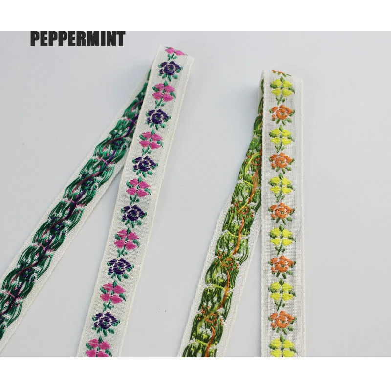 2 ярдов 12 мм лента в этническом стиле вышивка отделка цветок кружево своими