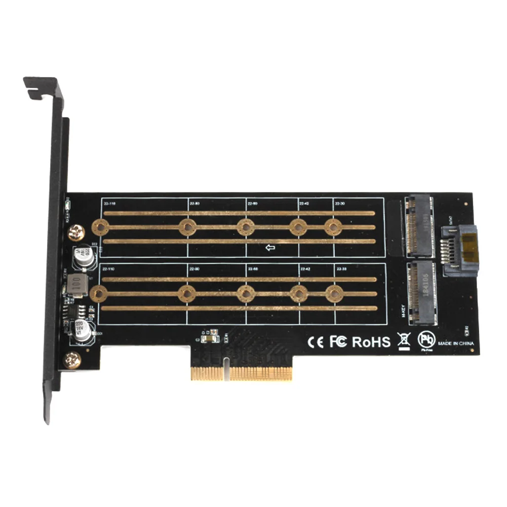 двойной адаптер m 2 pcie pci e express 30 x4 на m 2 m b key 22110