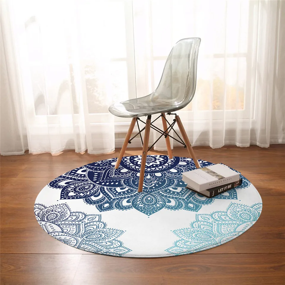 BeddingOutlet ковер для гостиной с мандалой цветочные круглые коврики спальни