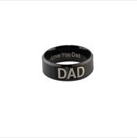 stainless steel ring foreign trade dad ring small gift giveaway titanium steel ring jewelry