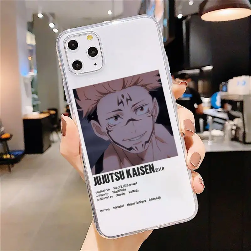

Jujutsu Kaisen Satoru Gojo anime Phone Case Transparent soft For iphone 5 5s 5c se 6 6s 7 8 11 12 plus mini x xs xr pro max