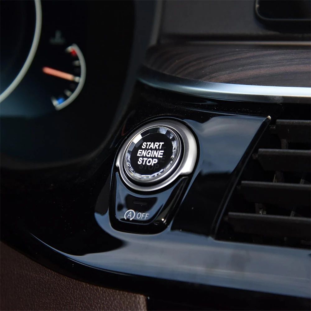 Крышки кнопки запуска двигателя ABS крышка переключателя остановки для BMW F Class F07 F25