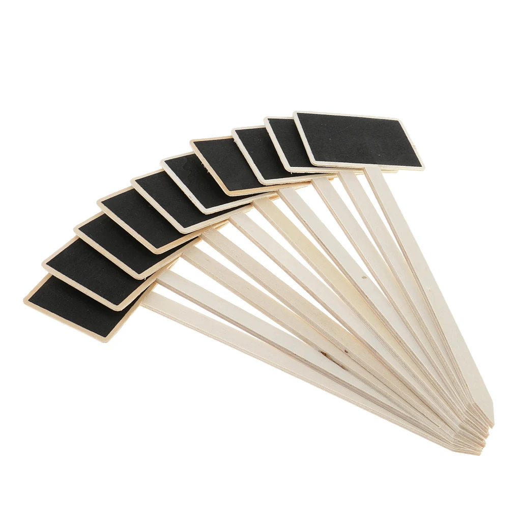 

Amuzocity 10 Pcs Wooden Stick Label Crafts Decor Object Wedding Party