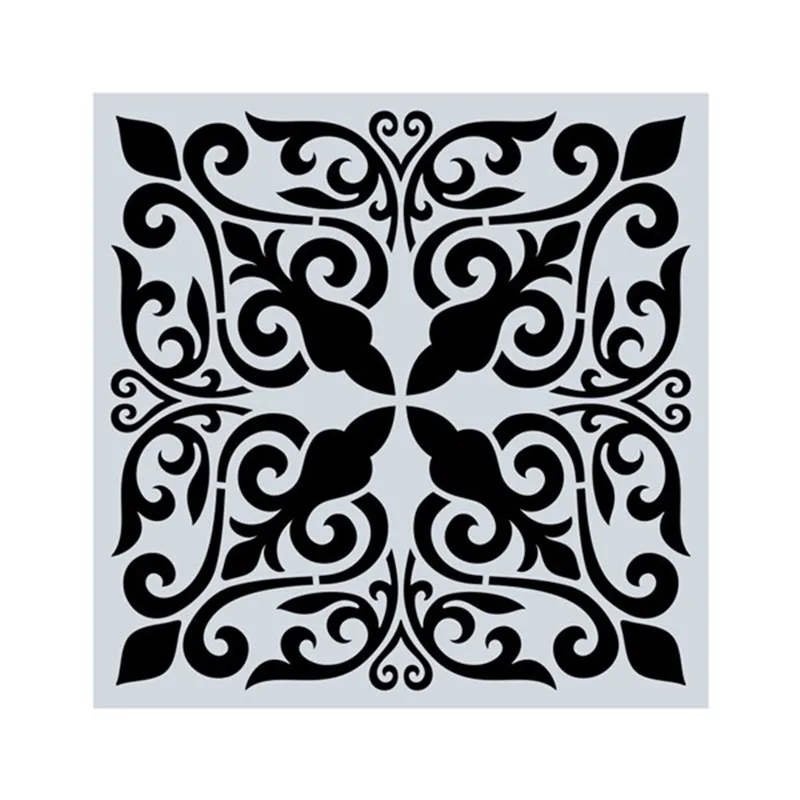 16 шт./упак. 15*15 см DIY домашняя живопись винтажный шаблон трафареты для плитки пола