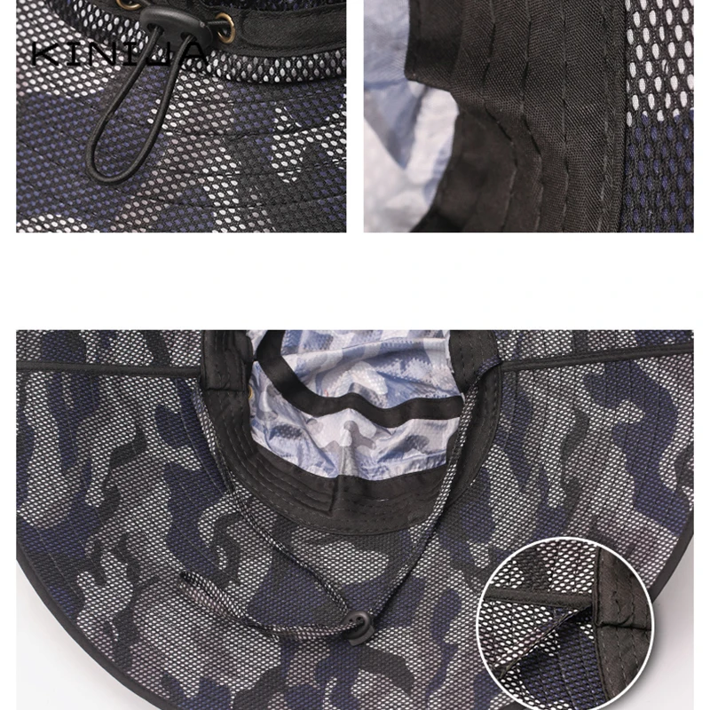 Камуфляжная шляпа ведро от солнца летняя мужская и женская рыболовная Boonie защита