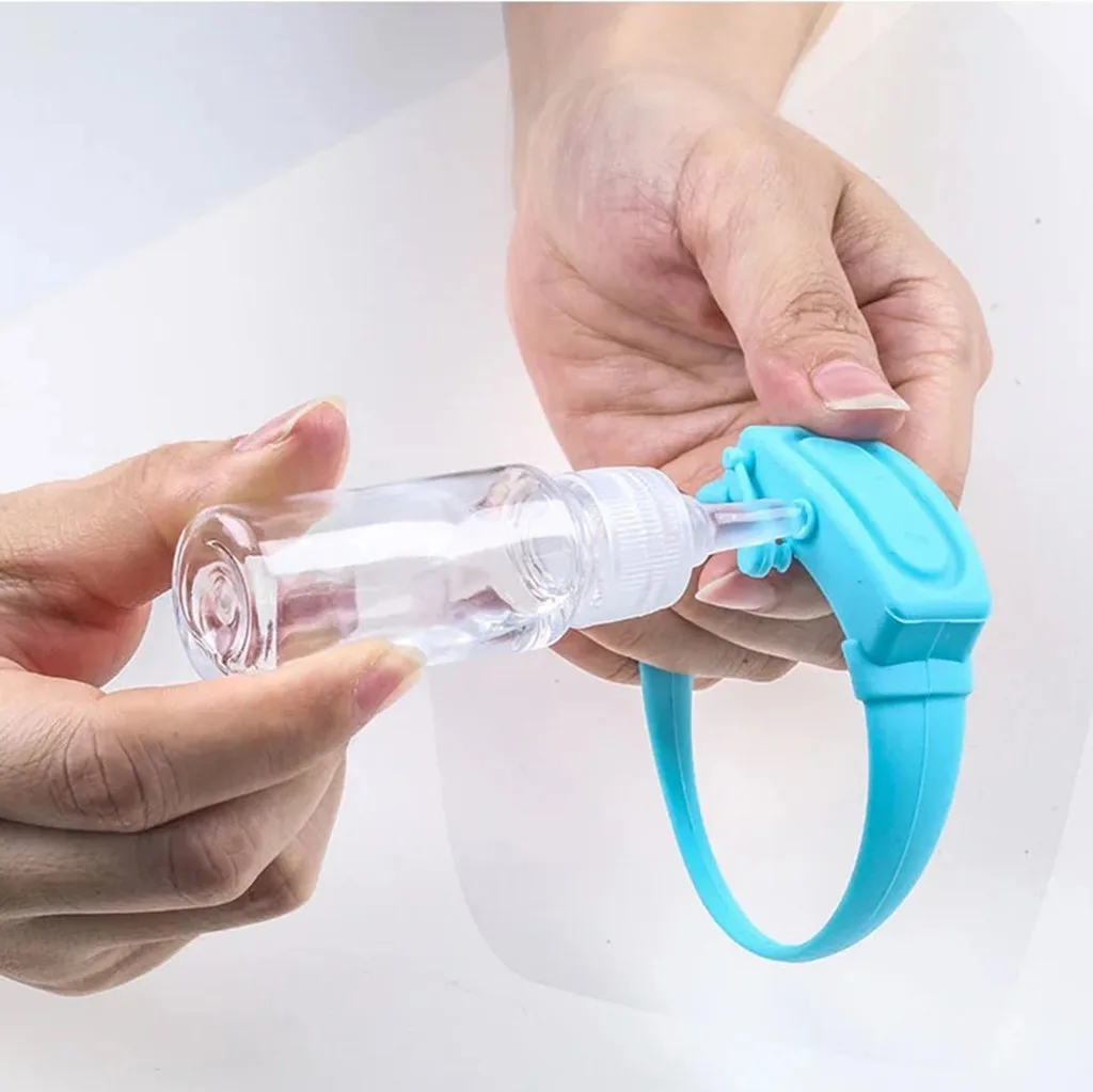 

3Pcs Pure Color Wearable Wristband Hand Dispenser Kids Adult Silica gel Portable Hand Sanitizer Dispenser Pumps Disinfectant