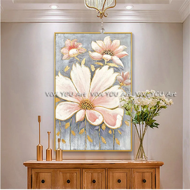 Большая Картина на холсте 100% ручная роспись маслом настенное Искусство пейзаж