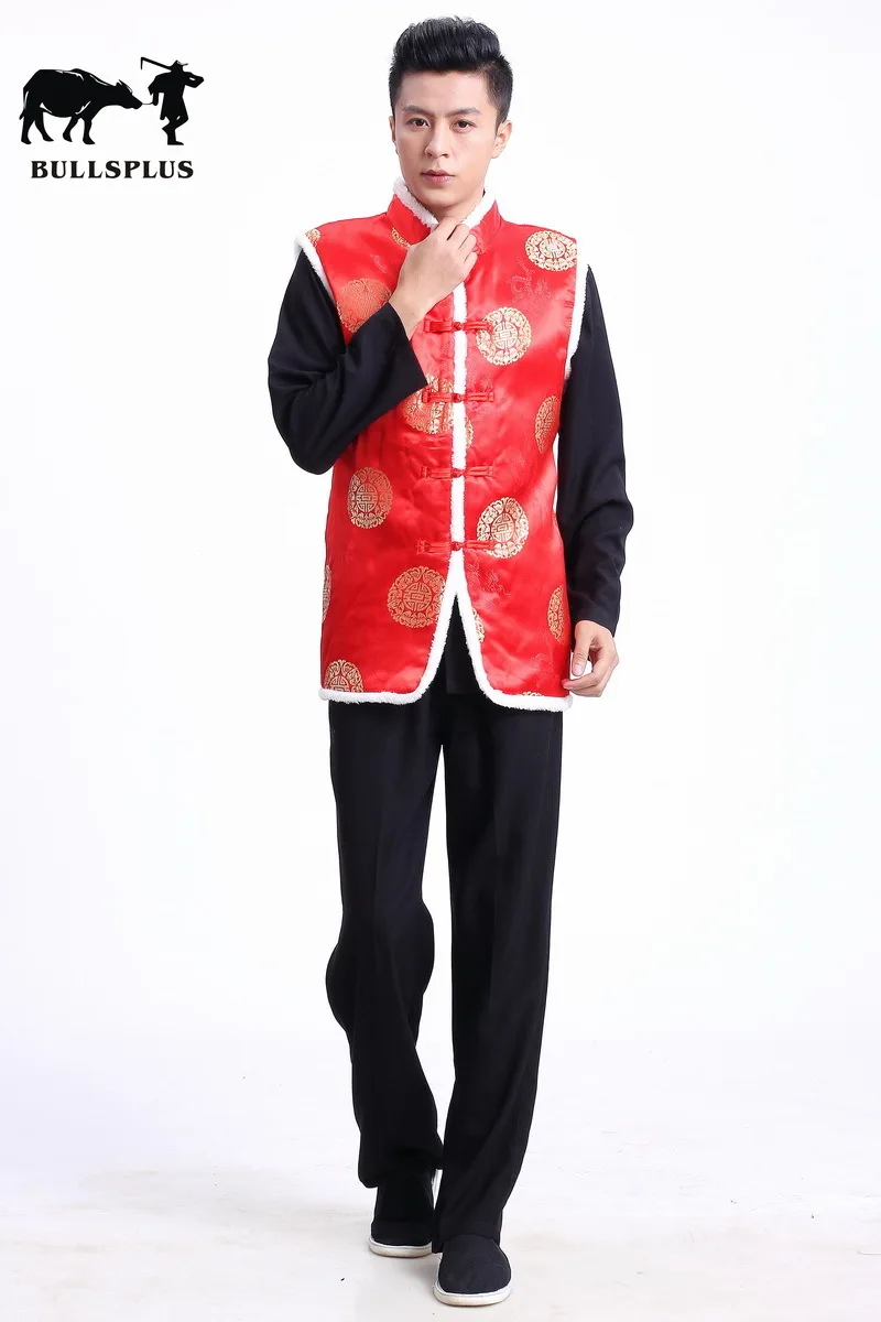 Китайский новогодний костюм Тан китайский красный топ Ципао традиционная