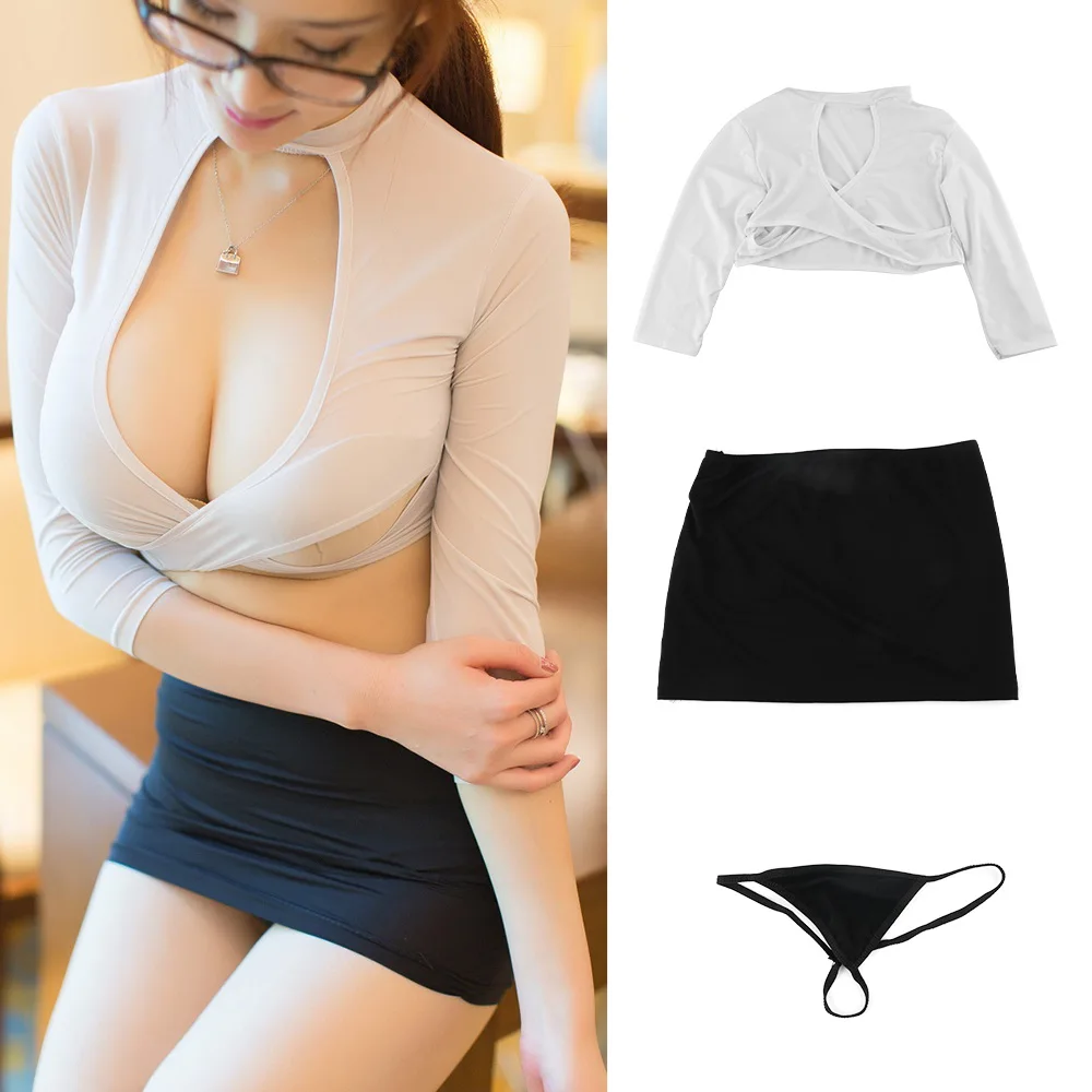 Одежда для ролевых игр костюмированной вечеринки сексуальная форма секретаря