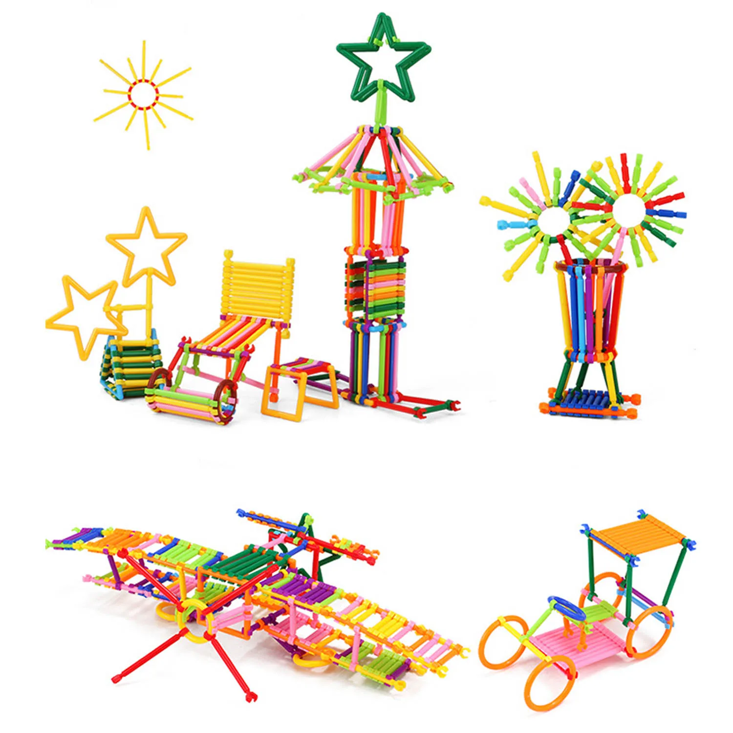 400 шт. 3D пазл строительные блоки бруски палочки строительной техники набор