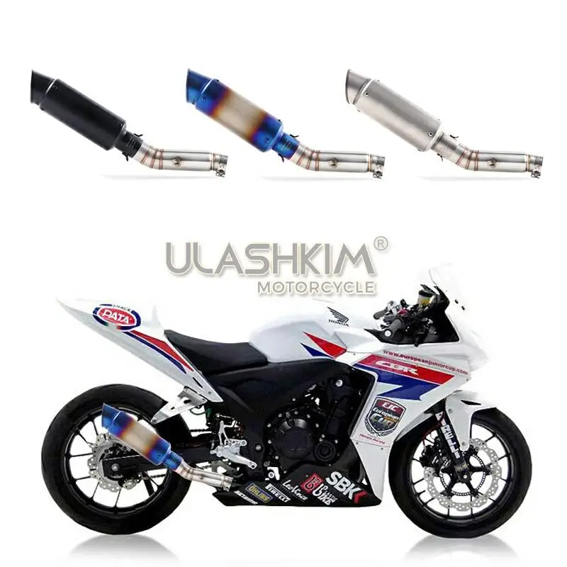 Выхлопная труба глушителя мотоцикла средняя без шнуровки для HONDA CBR400 CB500R CBR500R 2013