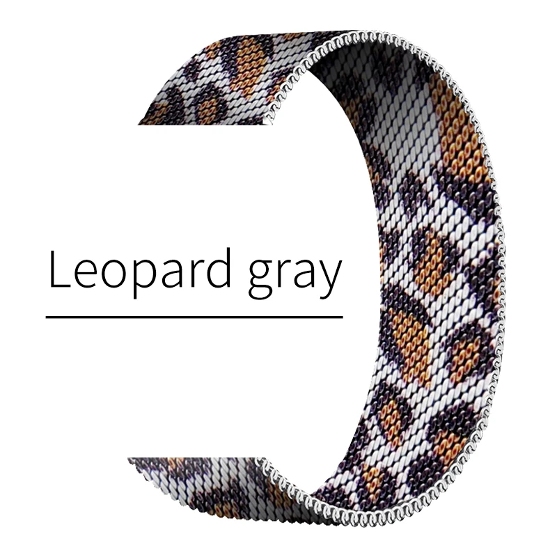 Ремешок для iwatch Leopard желтый 44 40 браслет часов Se 6 5 4 новый металлический наручных
