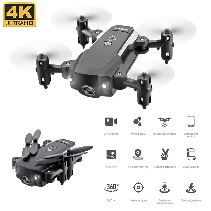 KK8 складной мини Дрон WiFi FPV с 720P 1080P HD камерой режим фиксированной высоты Вертолет