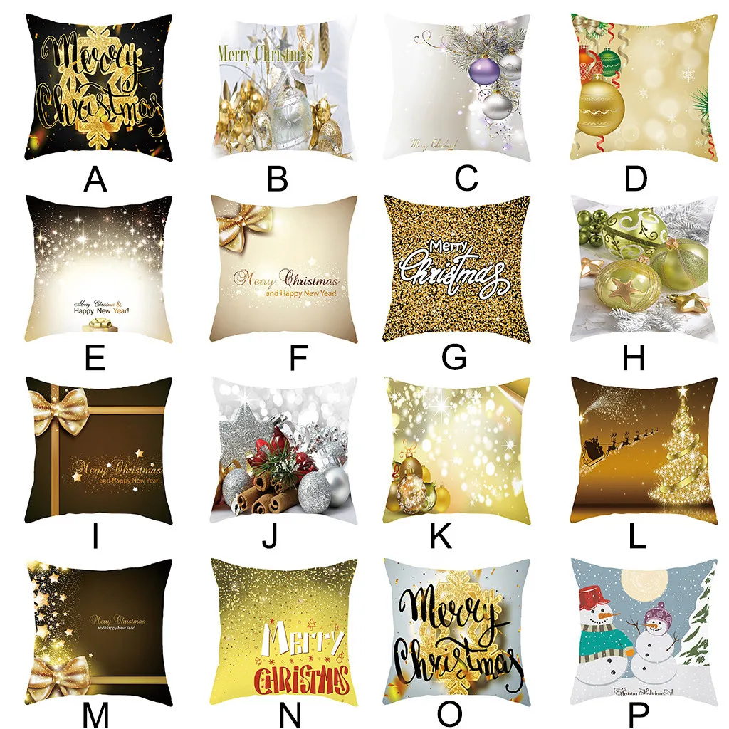 Рождественская подушка чехол короткая плюшевая для дивана набор подушек