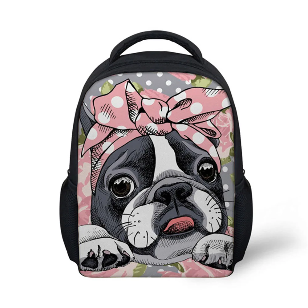 Индивидуальные школьные сумки Детские рюкзаки детские с принтом Бостон терьера