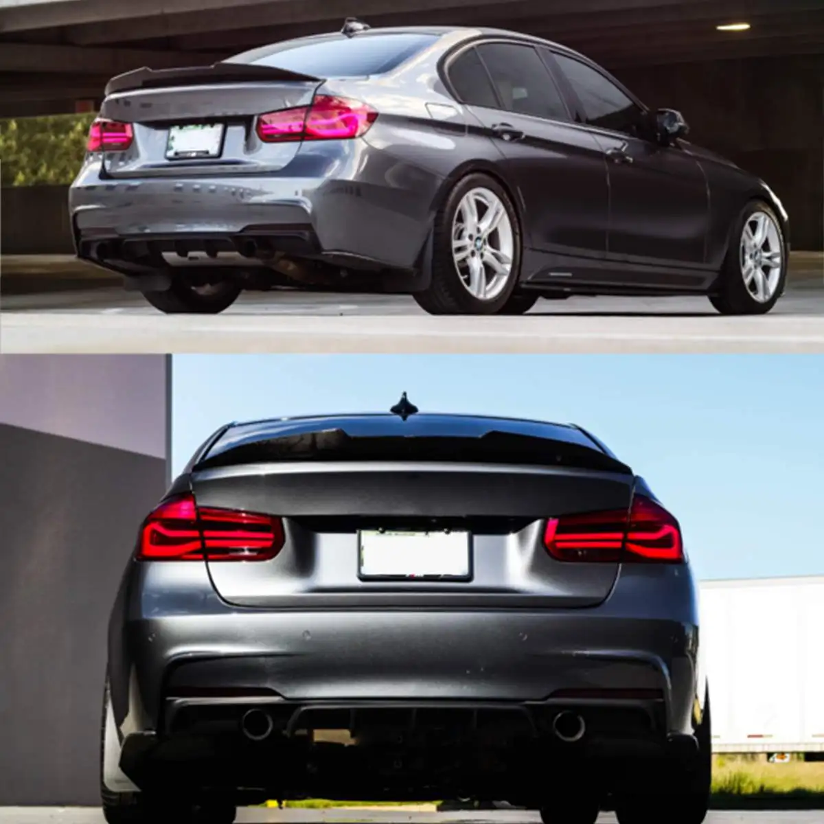 Автомобильный задний спойлер крыло для BMW 3 серии F30 F80 PSM Style глянцевый черный цвет