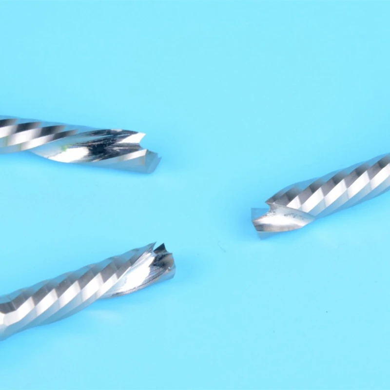 10 шт вверх вниз вырезать 3 175 мм одиночный флейта CNC маршрутизатор Endmill сжатия