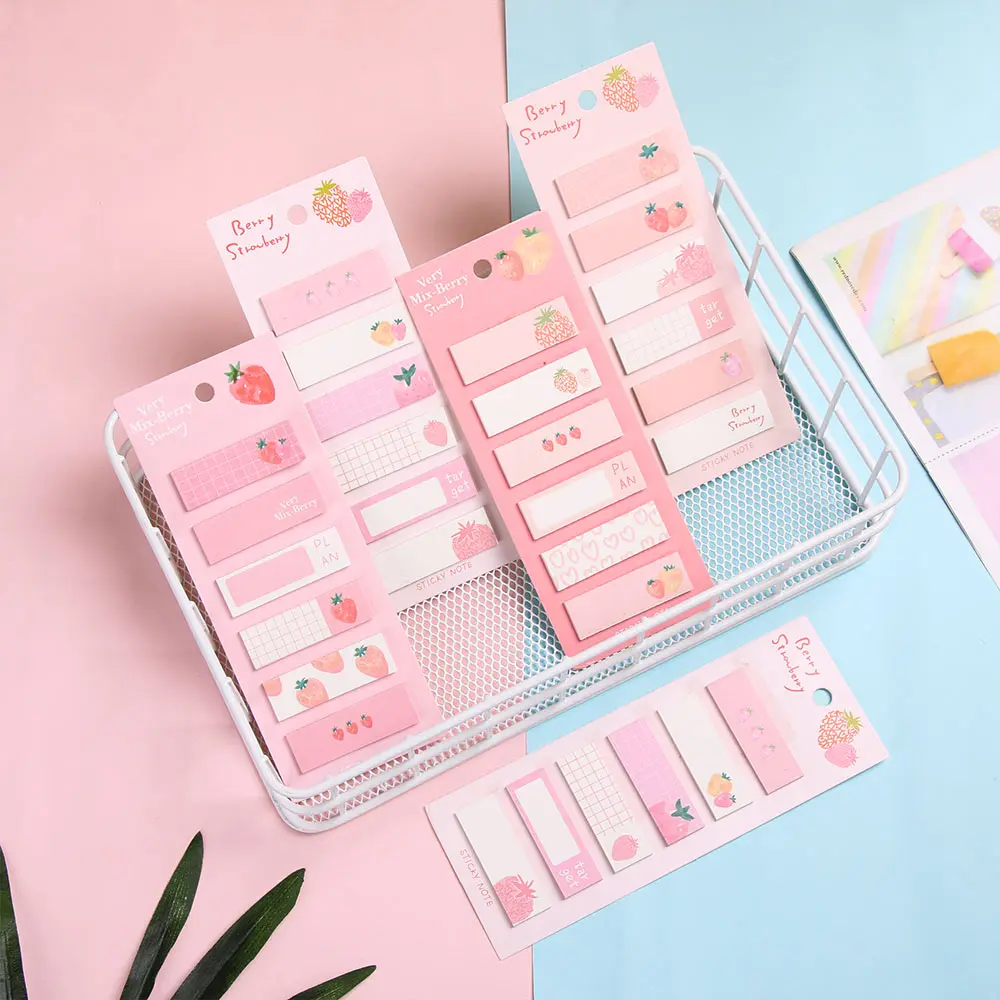 1 пакет Kawaii блокнот для записей наклейки креативные Канцтовары Клубничный Кролик