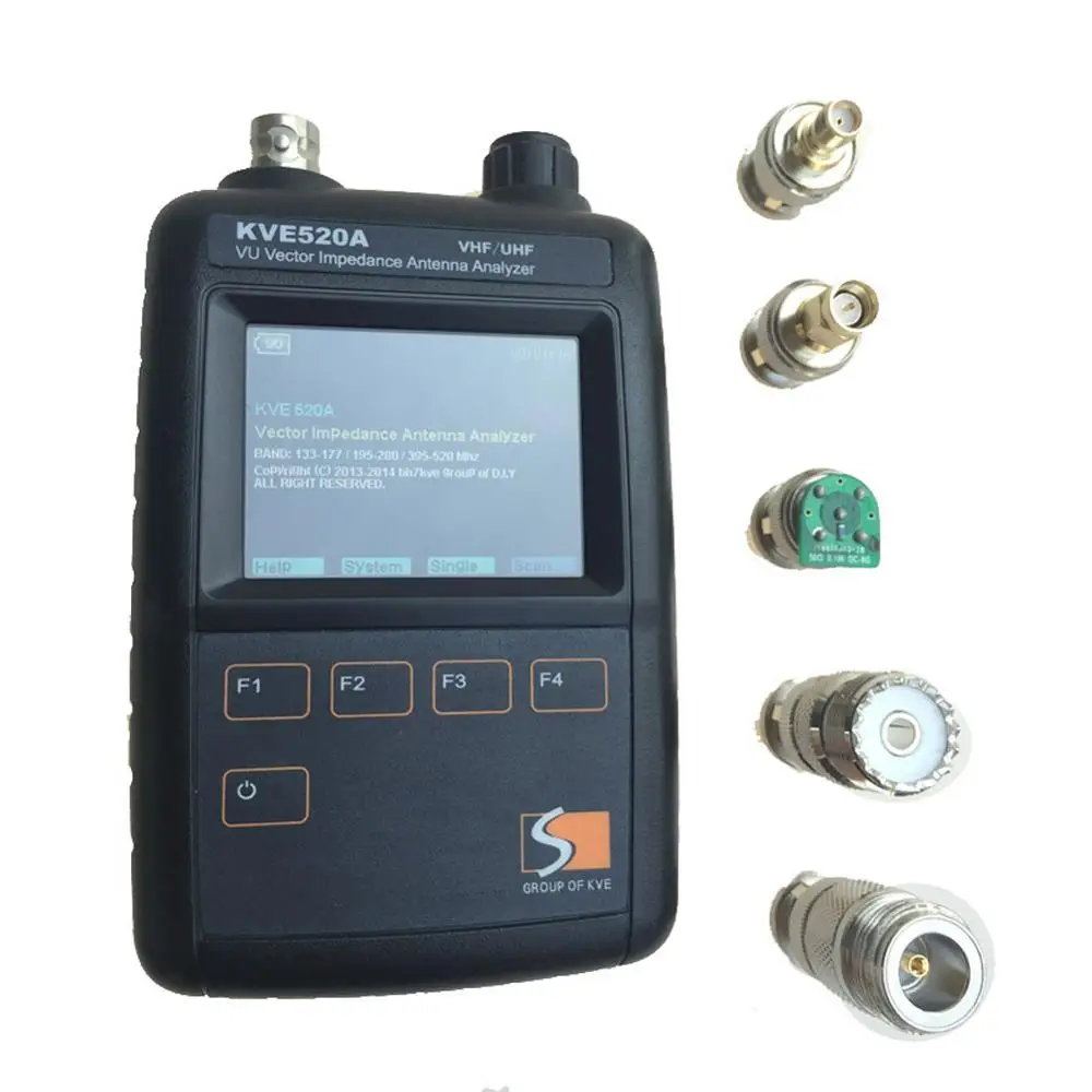 

VHF/UHF VU Vector Impedance Antenna Analyzer KVE520A with 5pcs Adapters