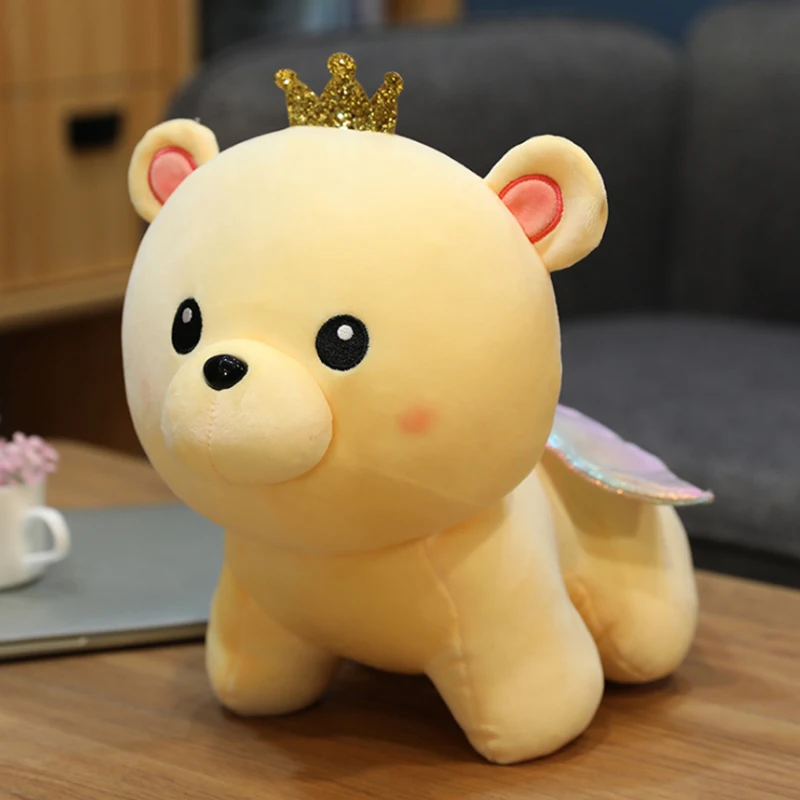Игрушка плюшевая в виде короны милая кукла ангела медведя подставка с короной