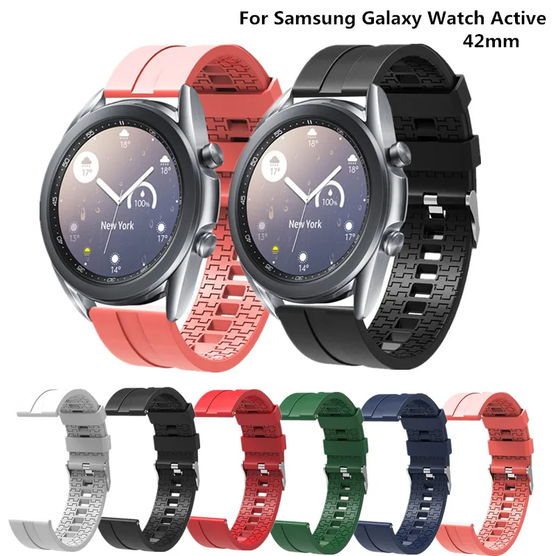 20mm pulseira de silicone para samsung galaxy relógio 42mm pulseiras de relógio macio silicone esportes pulseira para huawei 2 pulseira de relogio