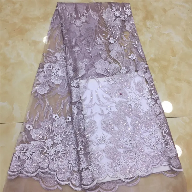 2020 Зеленый Африканский вышитый бисером тюль кружевная ткань высокого качества