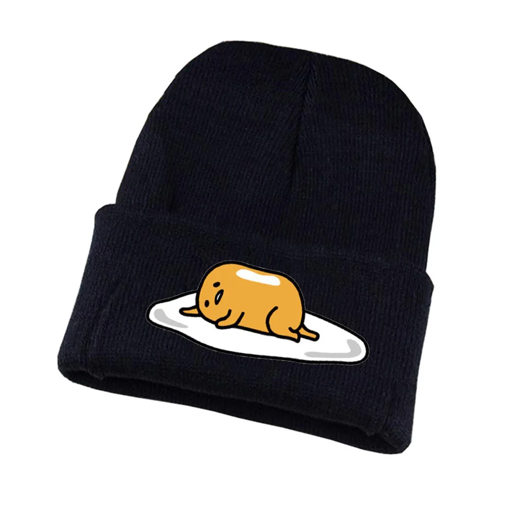 3 Аниме Gudetama вязаная шапка для косплея унисекс принт Для Взрослых Повседневная хлопковая шапка для подростков зимняя вязаная шапочка - Цвет: 3