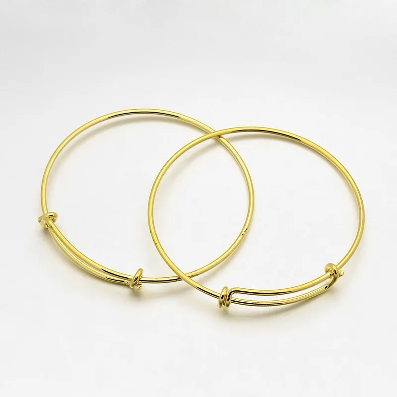 

2 шт Регулируемые латунные браслеты для изготовления, золотистые, 2-1/2 дюйма (64 мм)