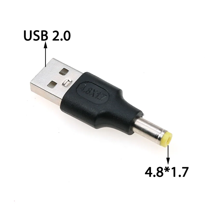 ChengHaoRan USB to DC Power Plug A Male Jack 5.5*2.5 5.5*2.1 4.8*1.7 2.5*0.7mm Connector 5V Charger Adapter | Компьютеры и офис