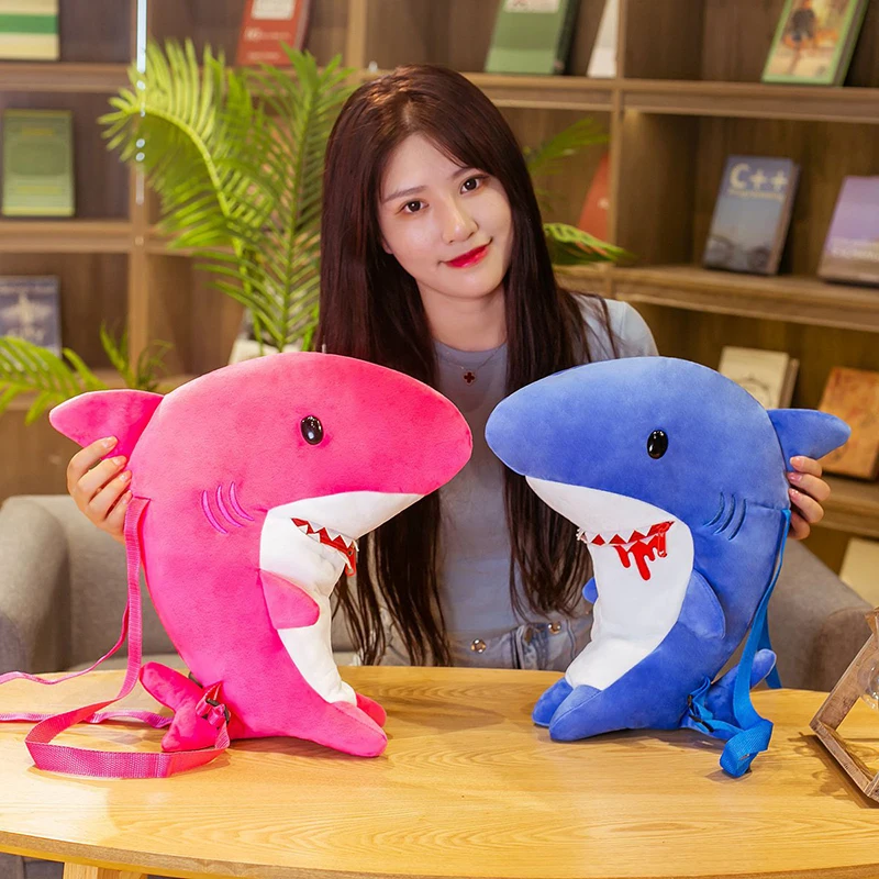 Kawaii Shark Plush Doll Cartoon Marine Life Toy Cute Backpack Baby Storage Money Bag Birthday Gift for Child's | Игрушки и хобби