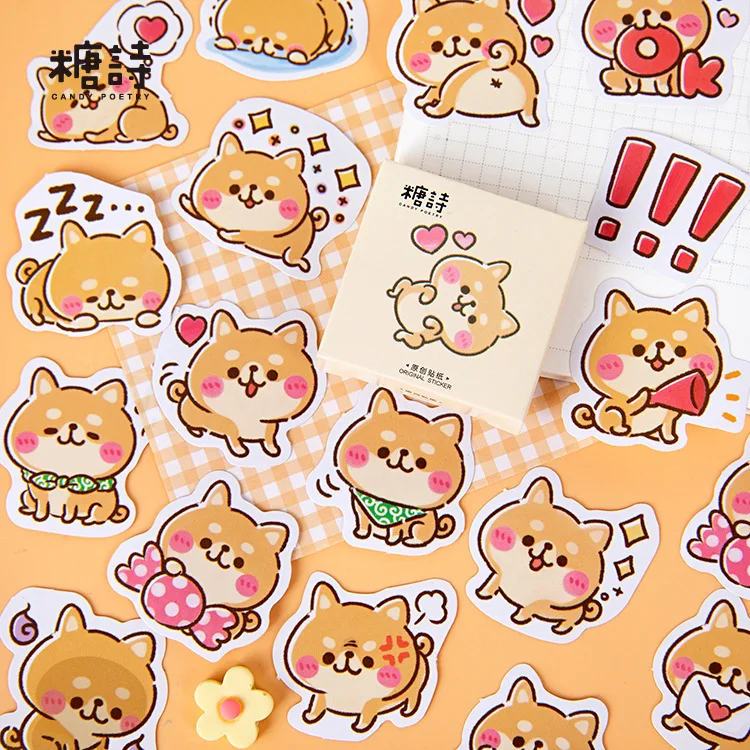 

30 box/lot Kawaii Shiba Dog Washi Stickers Decorative Stationery Sticker Scrapbooking DIY Diary Album Stick Label