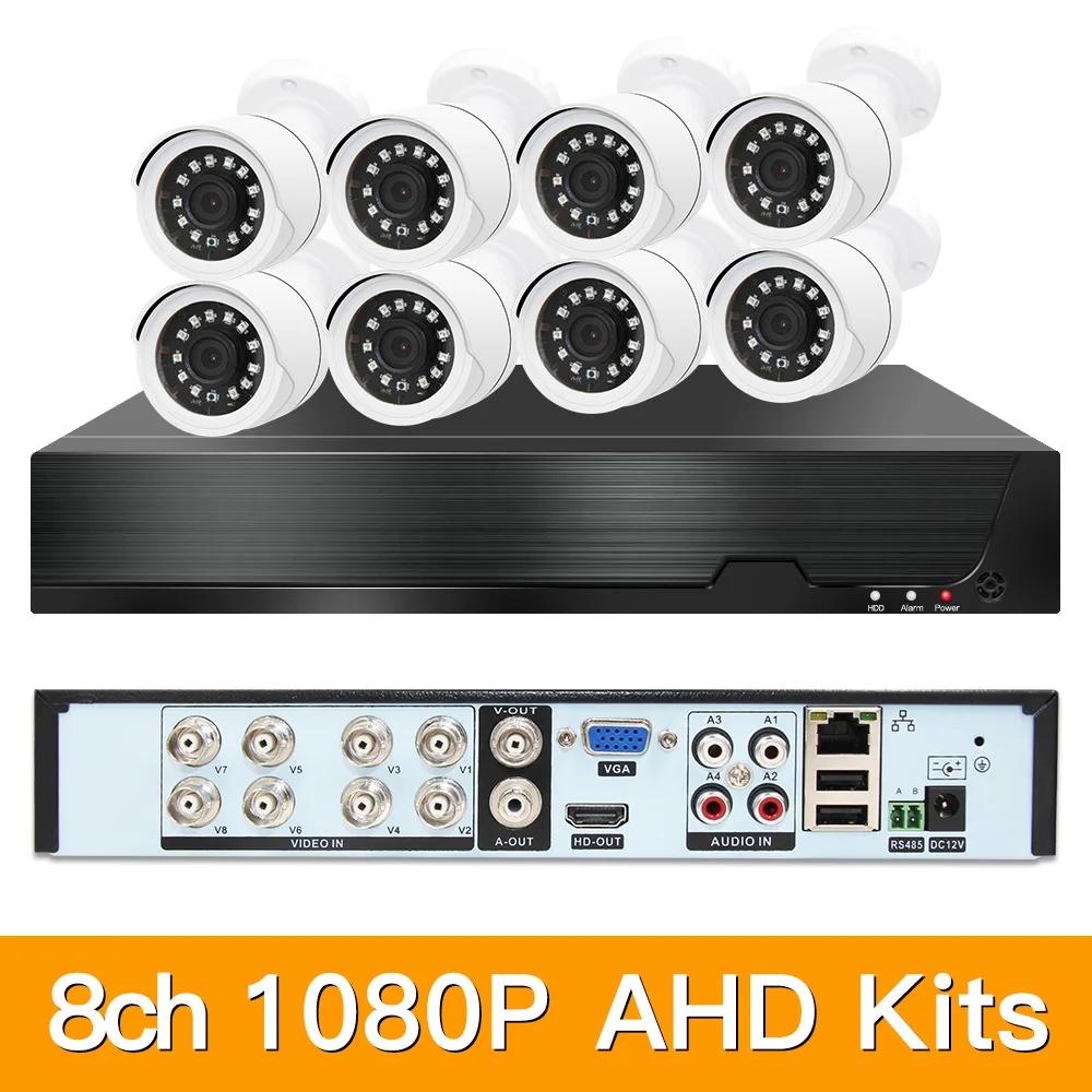 Камера видеонаблюдения 8 каналов 1080P AHD P2P 2 МП|Система наблюдения| |