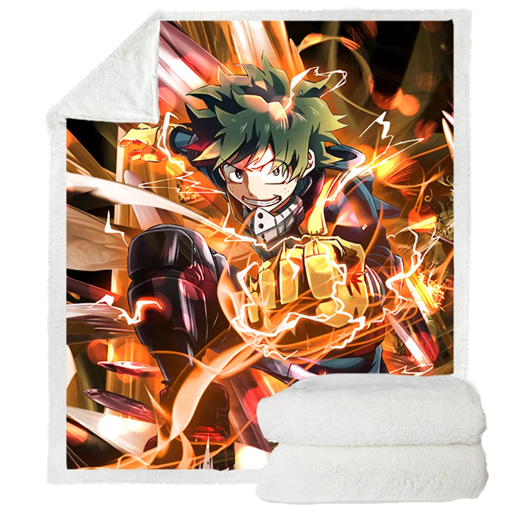 

Fashion 3D Print Anime Harajuku My Hero Academia Thin Quilt Bed Blanket Bedspread Chair Bedding Home Plush-throw Soft Quilt B54