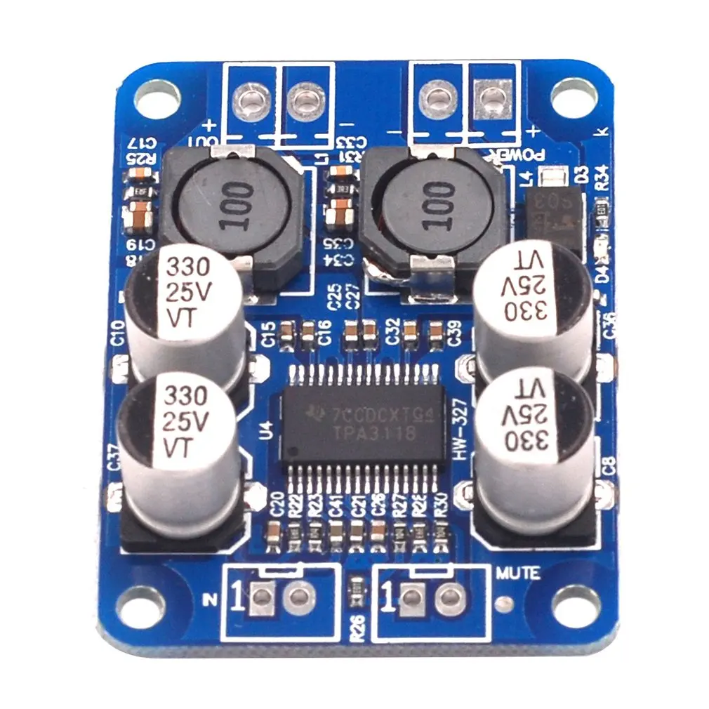 

TPA3118 PBTL Power Amplifier Board Module PBTL Mono Digital Power Amplifier Board 1x60w Power Amplifier Board Module
