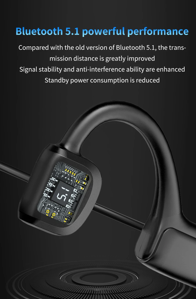 2021 new G1 bone conduction Bluetooth wireless sports earphones waterproof suitable for Android and Apple | Электроника