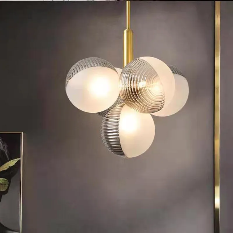 

Modern Nordic chandelier designer For living Room/Bedroom Glass bubble light Creative Dinning Room luxury chandelier