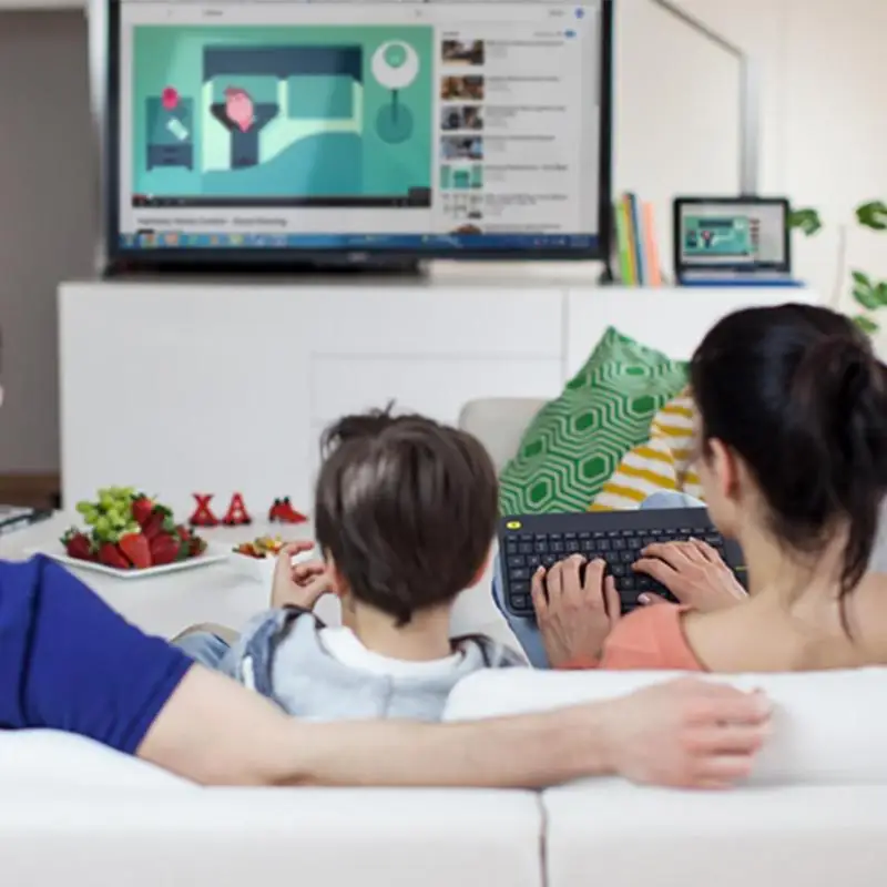 Logitech K400 Plus беспроводная сенсорная клавиатура с тачпадом для ПК ноутбука Android Smart TV