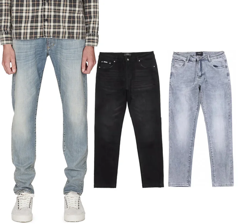 

Джинсы мужские прямые в стиле хип-хоп, 1:1