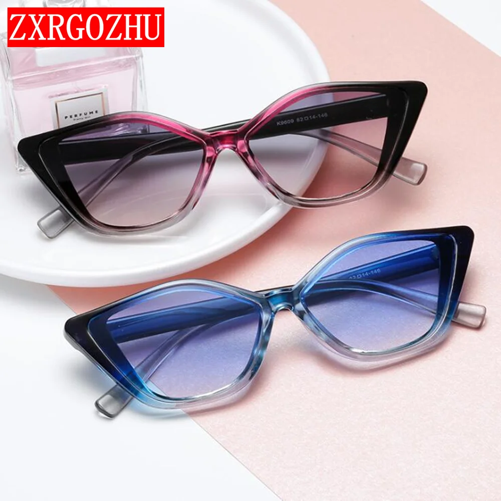 

Fashion Cat eye Sunglasses Women 2021 New Retro Luxury Brand oculos feminino Female Shades Vintage Gradient Sun glasses UV400