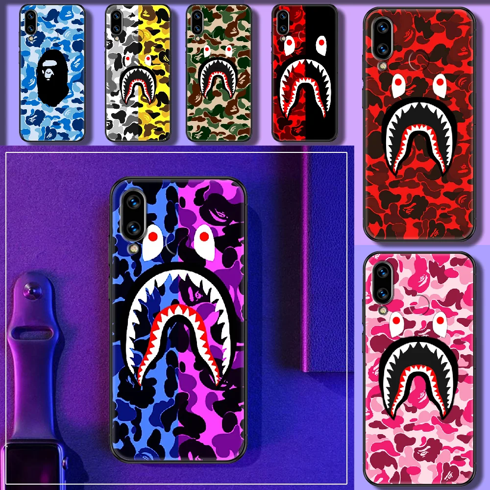 

luxury Fashion BAPEs brand Phone case For Huawei Honor 6 7 8 9 10 10i 20 A C X Lite Pro Play black painting prime tpu bumper