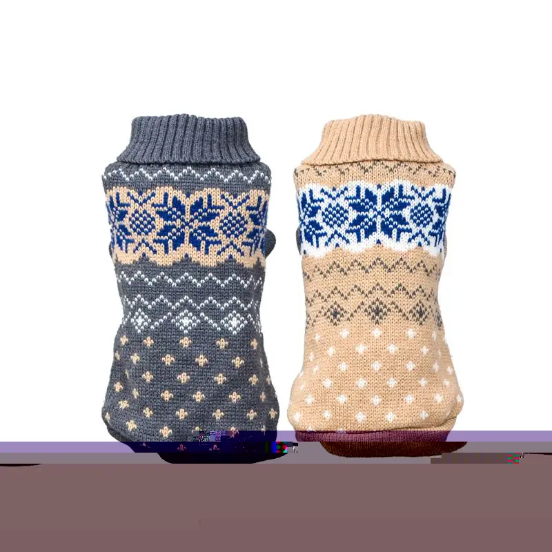 

Pet Dogs Clothes Knitted Classic Pet Sweater Small Medium Autumn Winter Warm Costume for Daily Wear