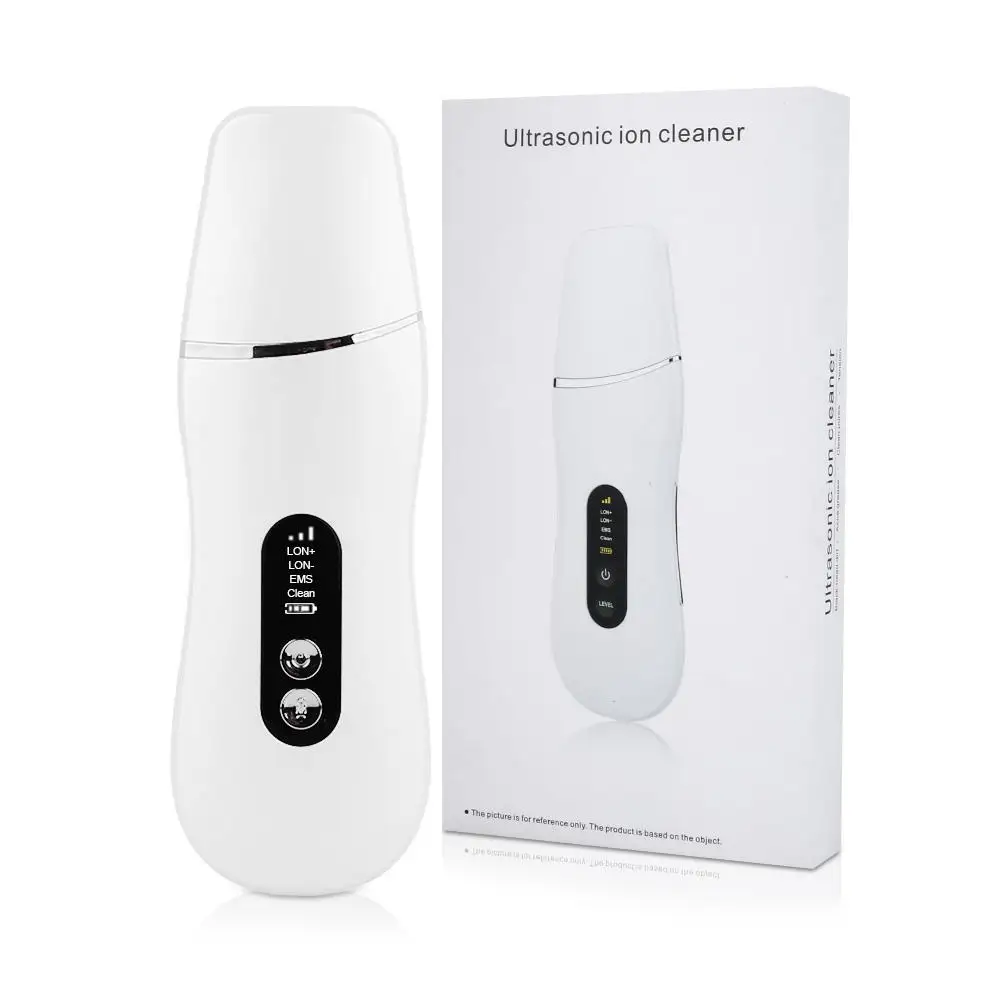 

ABS White Skin Scrubber Ultrasonic Skin Scrubber Effective Blackhead Removal Equipment Acne Fast Clear EMS