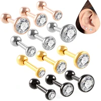 cz stud piercing 3pcs cartilage earring conch tragus stud helix cartilage piercing jewelry