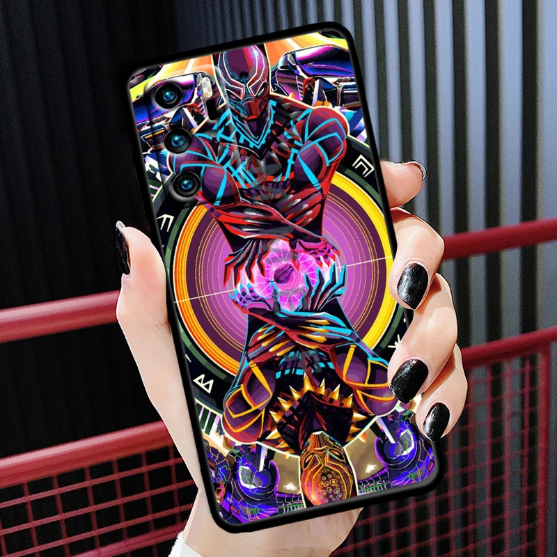 Черная пантера Marvel для Huawei P50 40 30 20 10 9 Lite E Mini Pro 5G 2017 2019 мягкий силиконовый черный