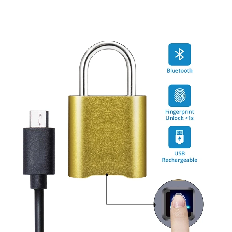 Смарт отпечаток пальца Bluetooth перезаряжаемый замок без ключа разблокировка