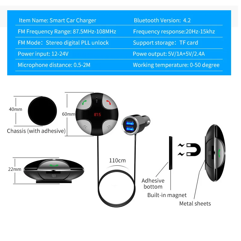 Bluetooth fm передатчик беспроводной автомобильный комплект MP3 аудио плеер поддержка