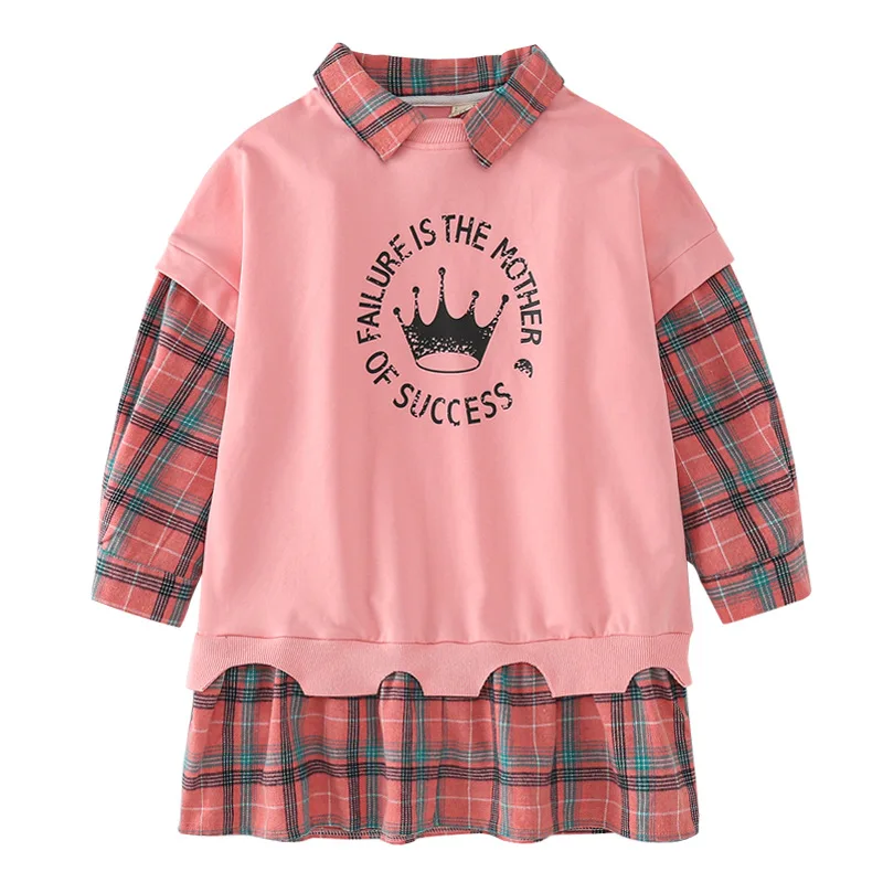 

Female TongWei han edition dress the new autumn 2021 children in the long holiday two girls brim long sleeve shirt