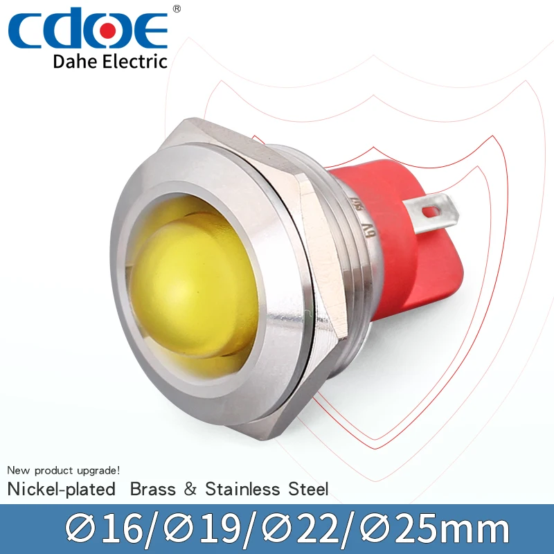 Металлическая сигнальная лампа IP65 водонепроницаемый светодиодный индикатор