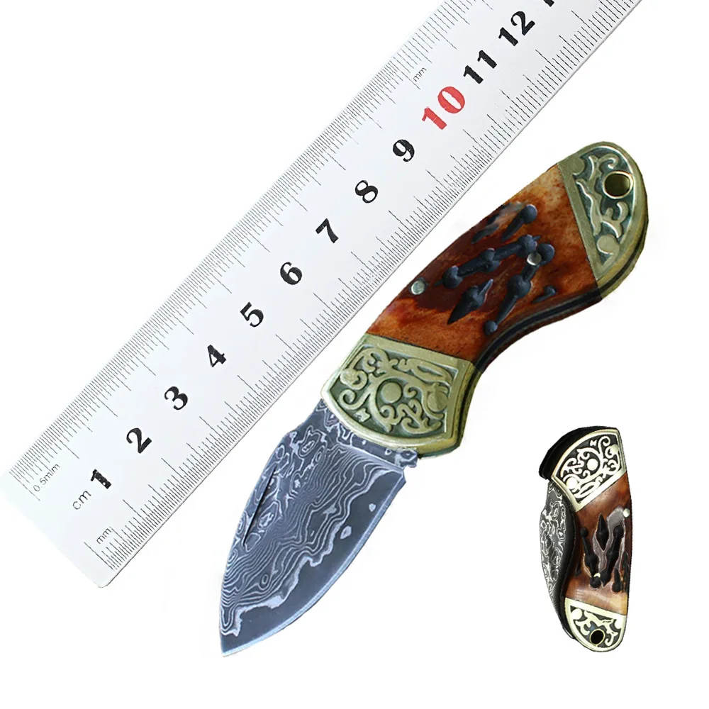 

High Steel Folding Mini Knife Outdoor Survival Self Defense Knife Pocket Hunting Camping Hiking Tools